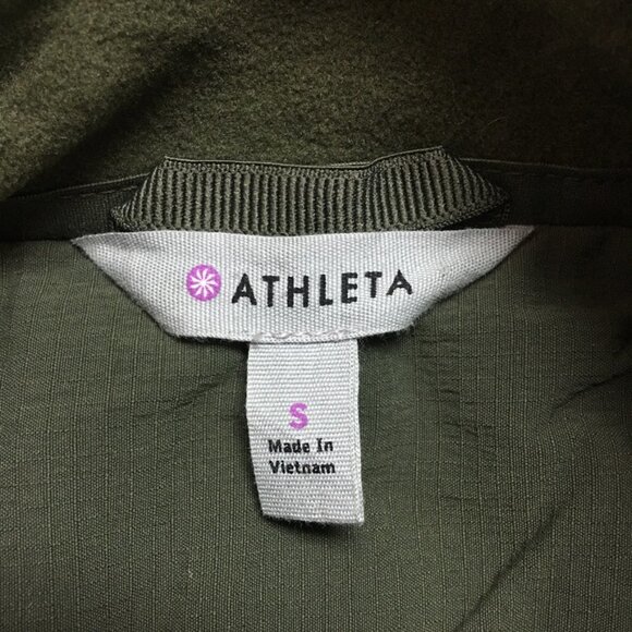 Athleta Women's Army Green Full Zip Vest Size Small with Pockets - Picture 11 of 11